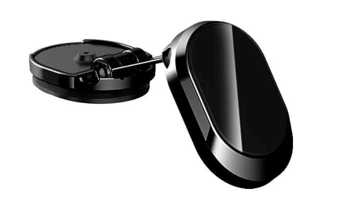 Support de téléphone pour la Voiture Double Rotation à 360° Magnétique Résistant Argenté ou Noir