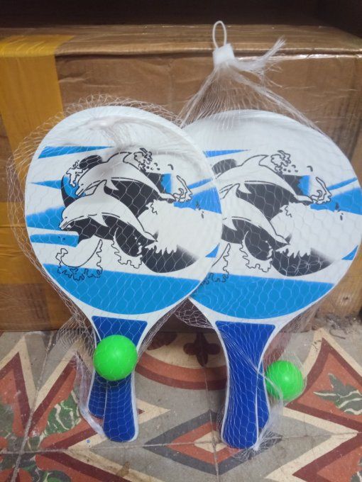 Raquettes de Plage en Bois avec Balle Incluse - Pour des heures de divertissement estival !