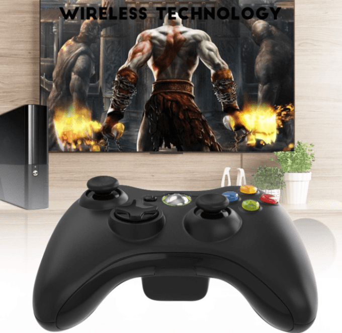 Manette 2,4 GHz pour PC, Manette sans Fil Xbox 360 avec récepteur, Double Vibration Design Ergonomiq