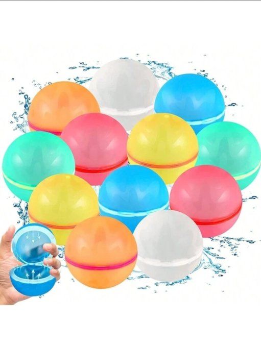 bombes d'eau réutilisables magnétiques avec sac en filet, balles d'eau en silicone sans latex
