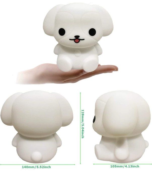 Veilleuse Enfant Chien LED – Télécommande & Lumière Douce