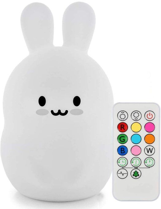 Veilleuse Enfant Lapin LED – Douce Lumière & Télécommande