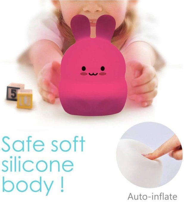 Veilleuse Enfant Lapin LED – Douce Lumière & Télécommande