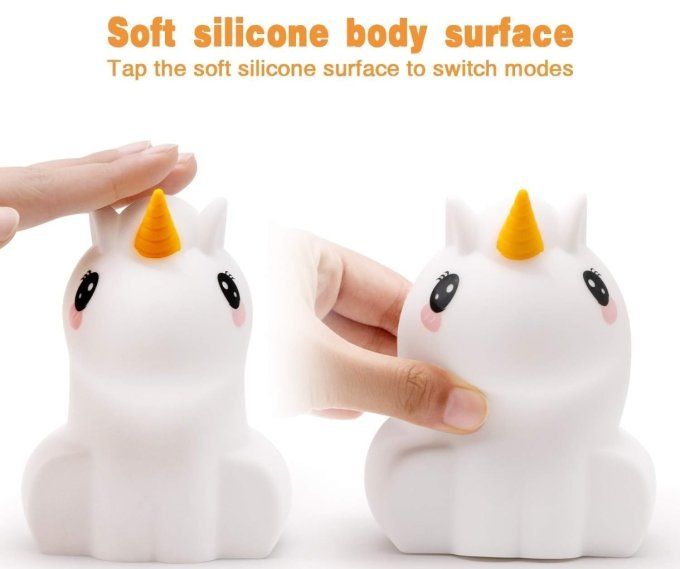 Veilleuse Enfant Licorne LED – Télécommande & Recharge USB