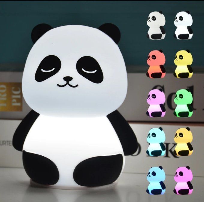 Veilleuses Enfants Animaux LED – Rechargeables & Télécommande – Panda